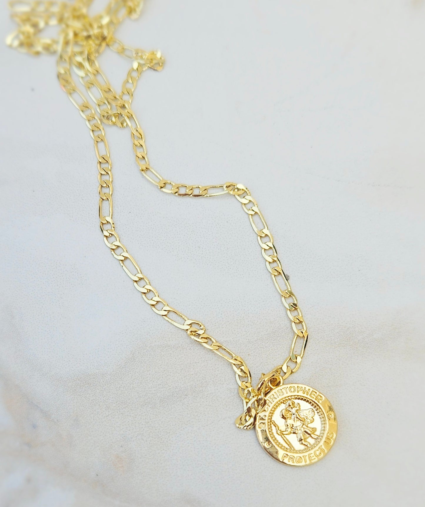 St. CHRISTOPHER gold-filled necklace
