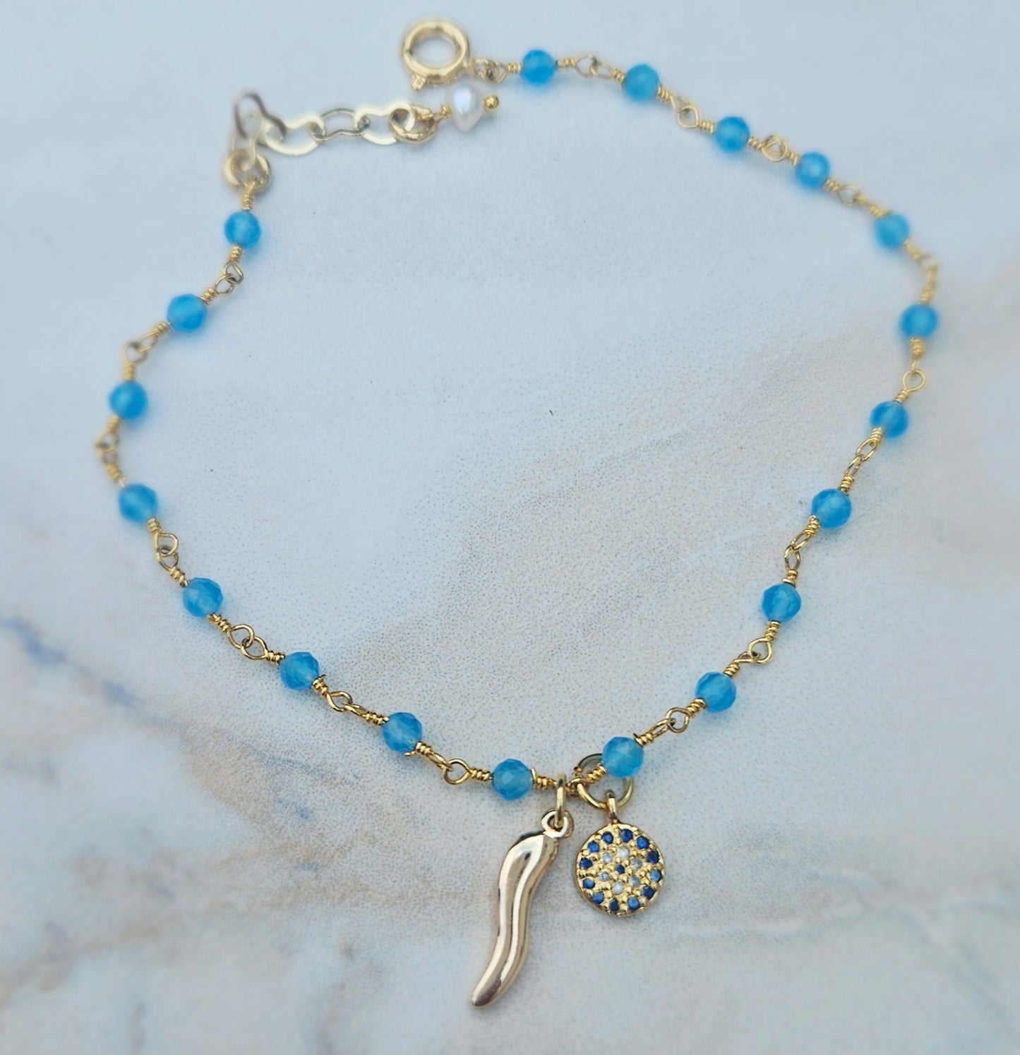 TANZANITE rosary bracelet