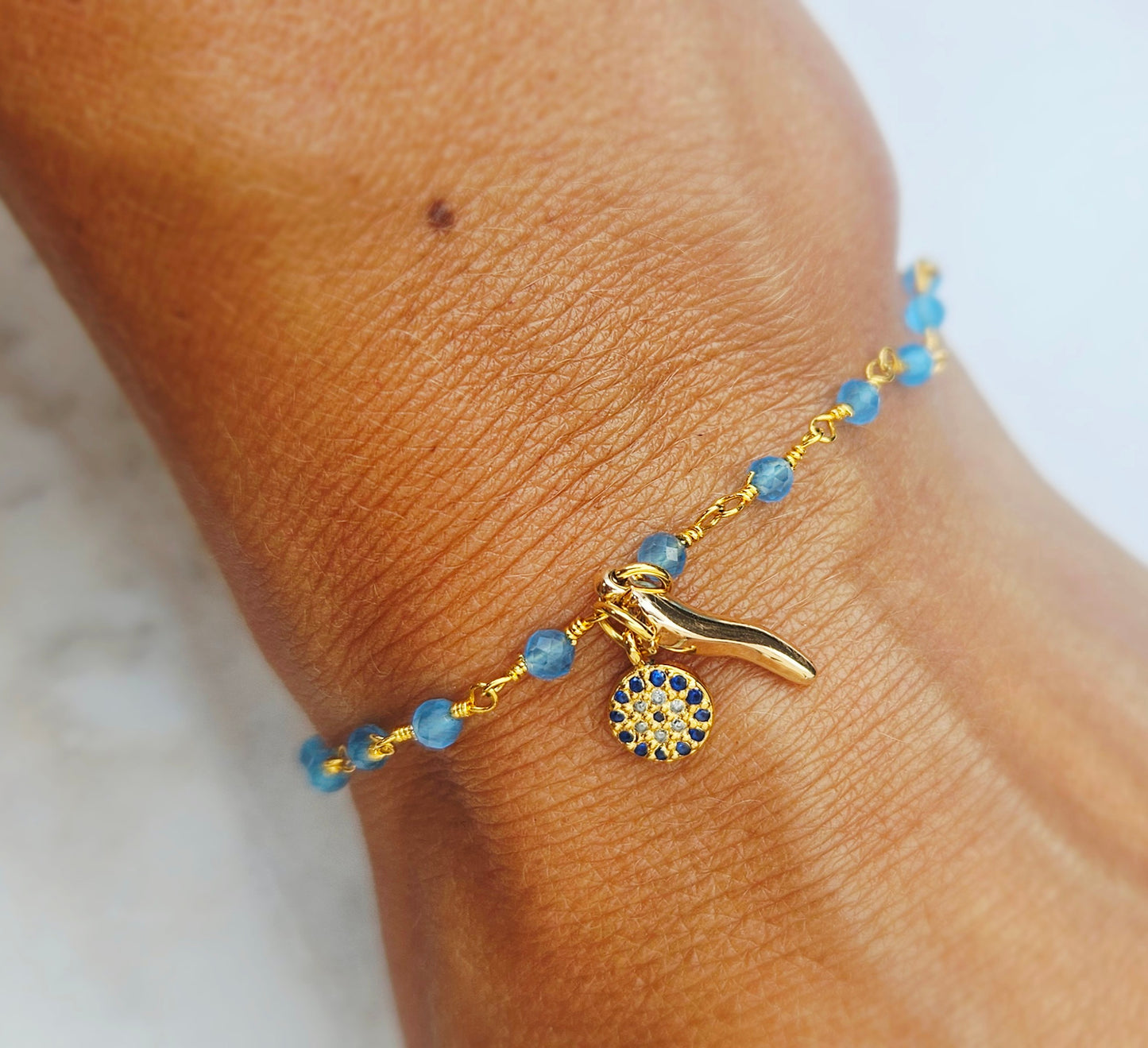 TANZANITE rosary bracelet