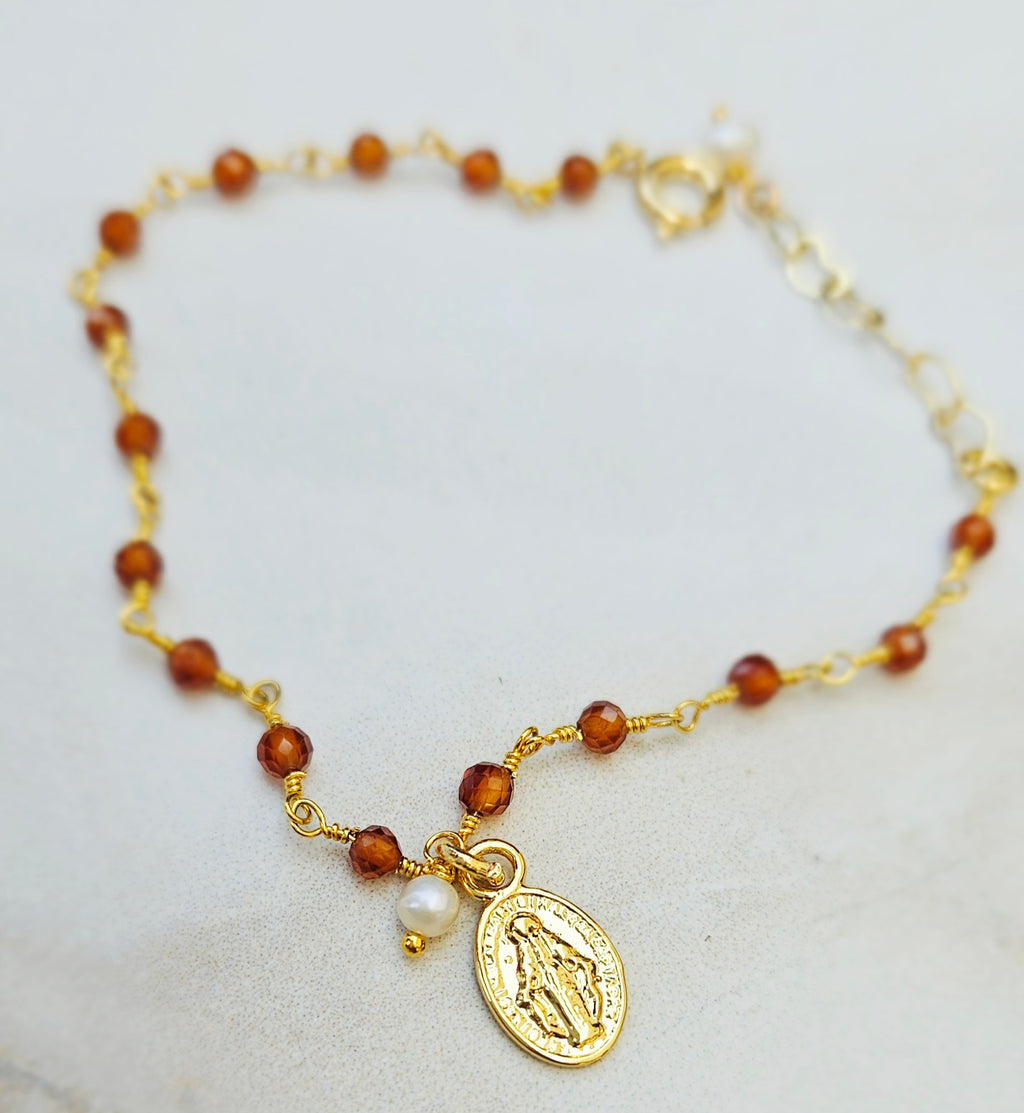 BEADED Rosary Bracelet