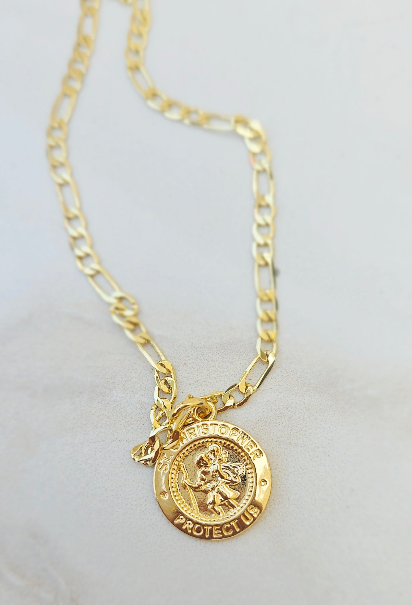 St. CHRISTOPHER gold-filled necklace