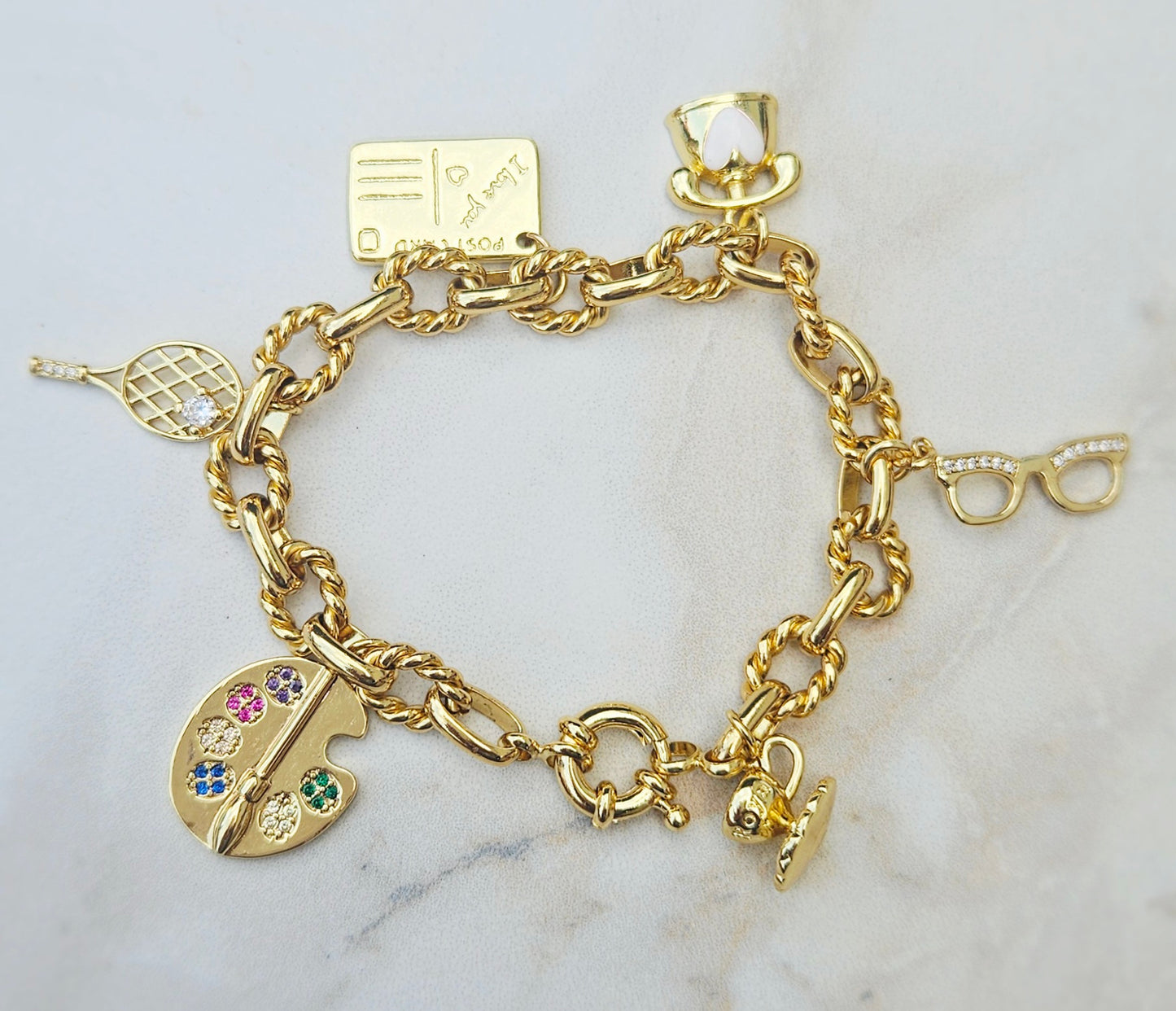 GRANDMAS ATTIC charm bracelet