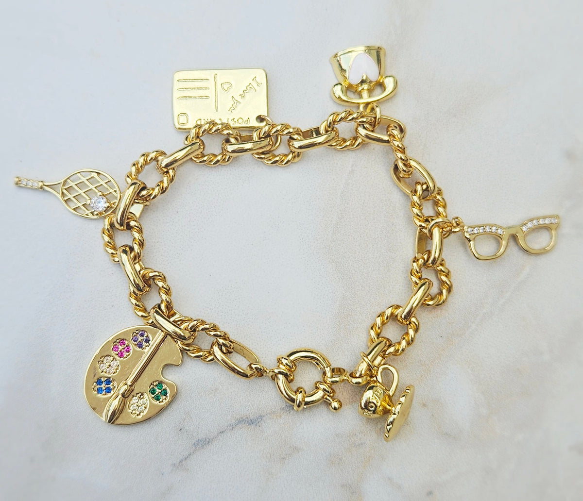 GRANDMAS ATTIC charm bracelet