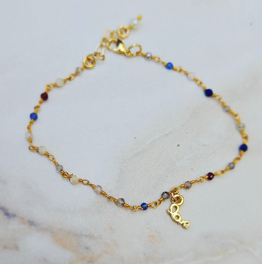 TINY beaded fluorite rosary