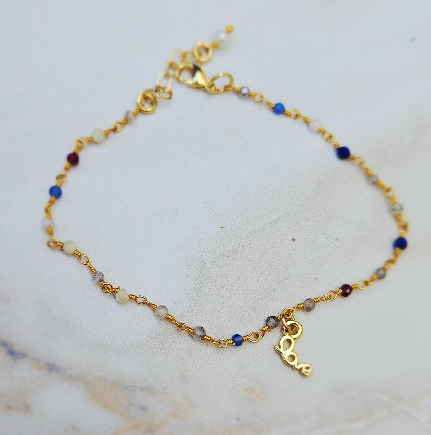 TINY beaded fluorite rosary